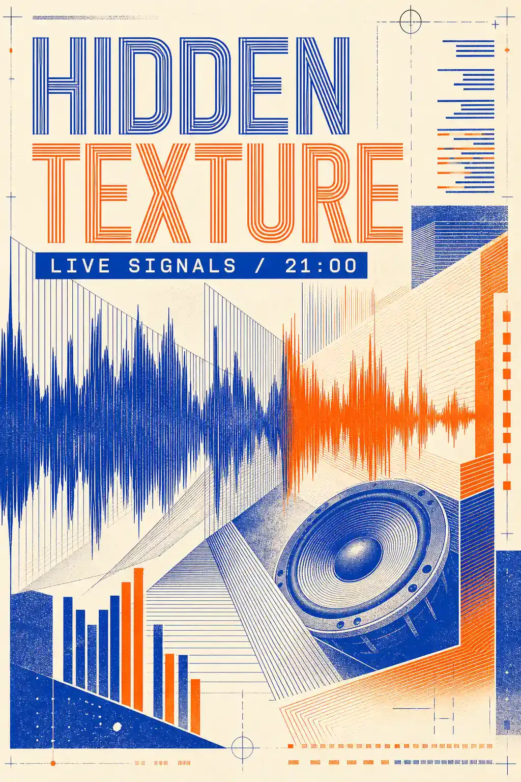 Hidden Texture Live Signals Audio Poster｜AI Image Generation Prompts