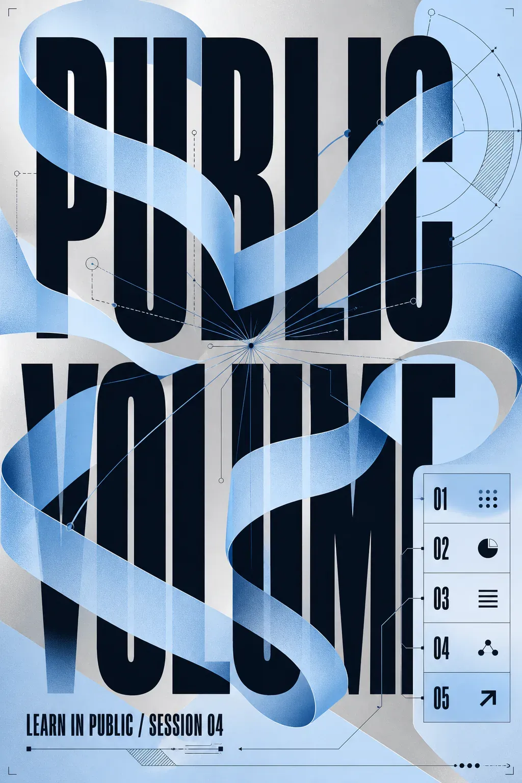 Public Volume Typography Poster Design｜AI Image Generation Prompts