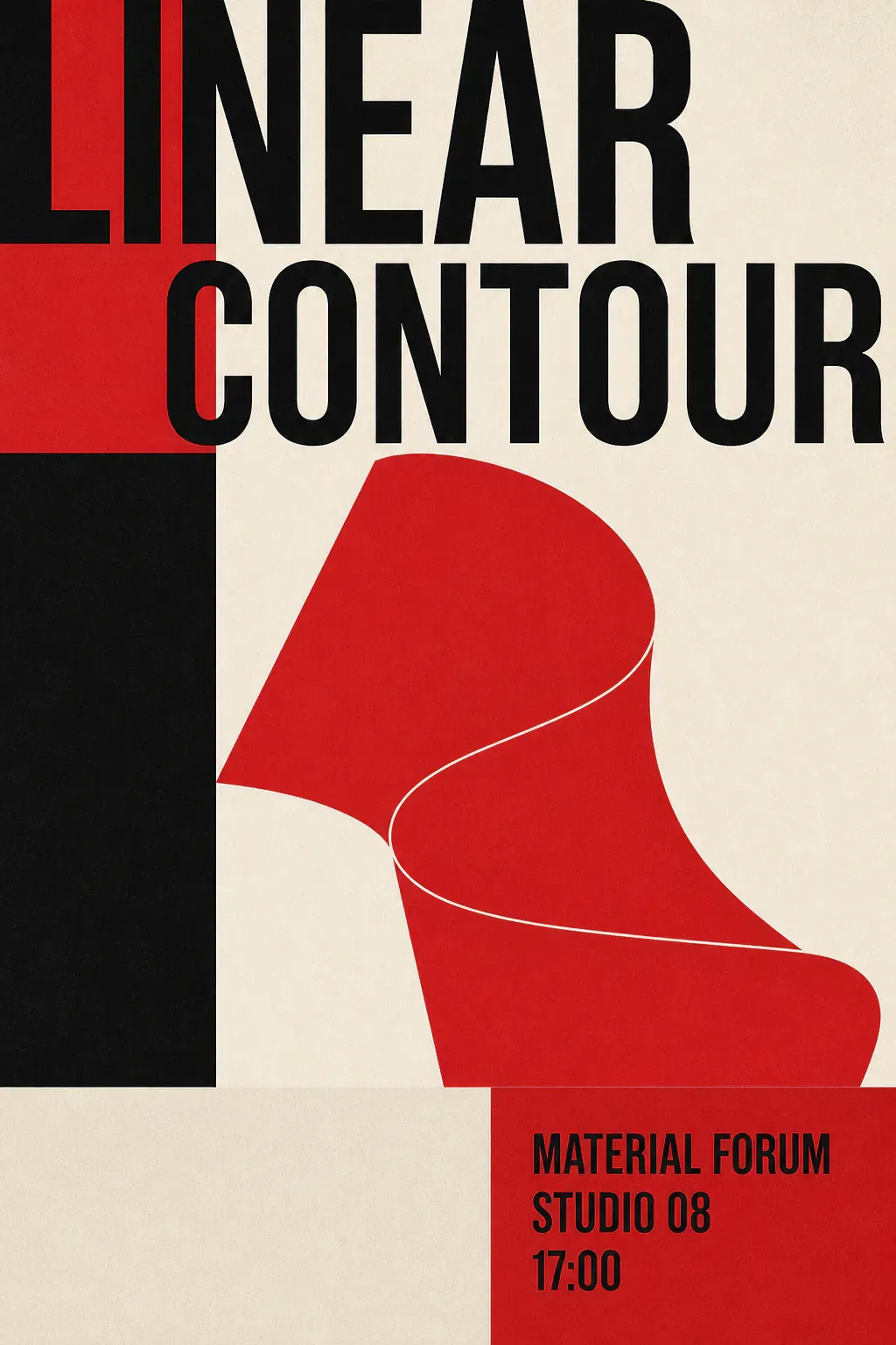 Linear Contour Material Forum Studio 08 Poster｜AI Image Generation Prompts