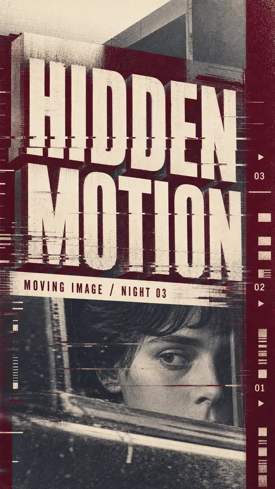 Hidden Motion Moving Image Night 03 Poster｜AI Image Generation Prompts