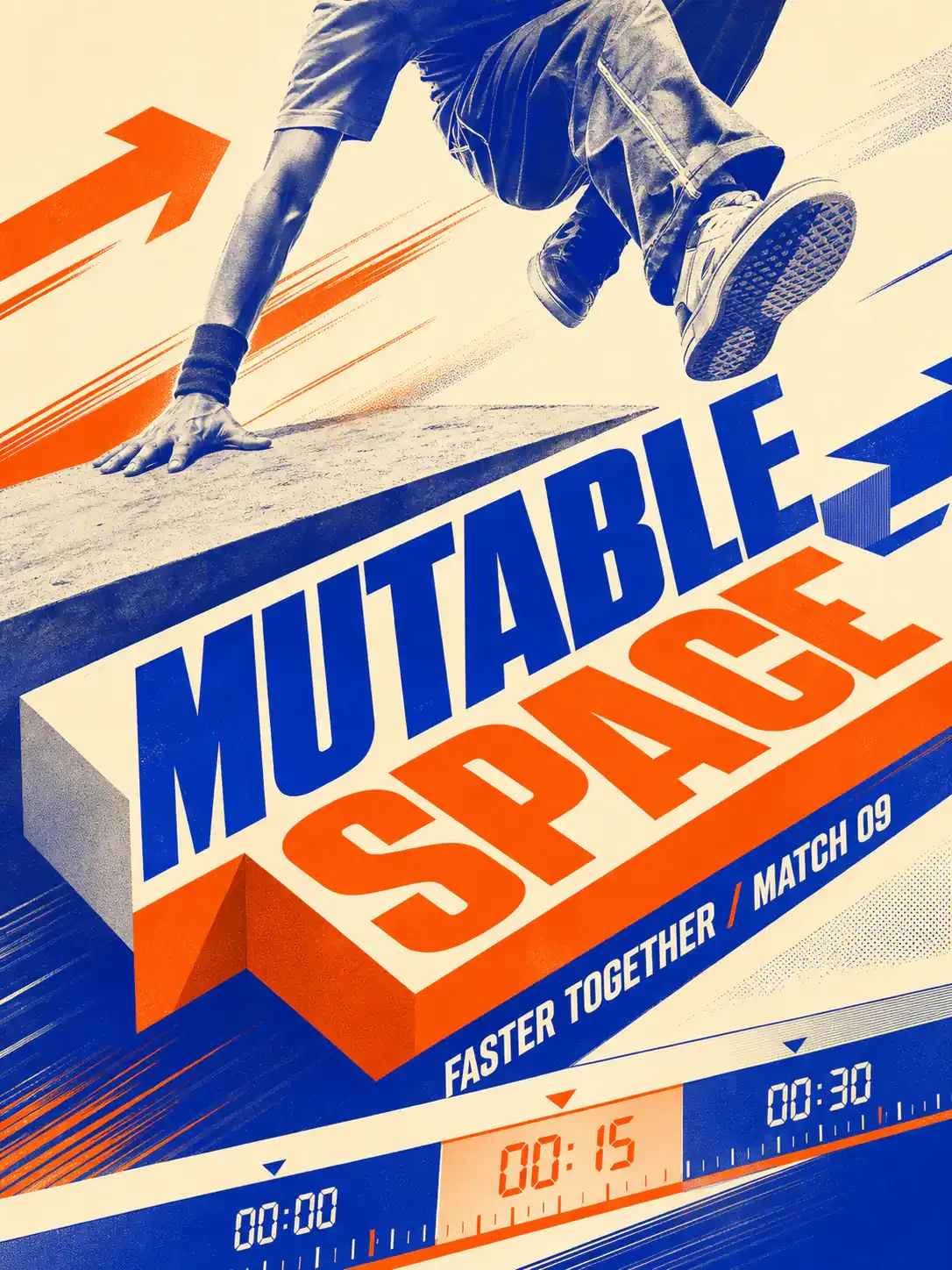 Mutable Space Parkour Poster Design｜AI Image Generation Prompts