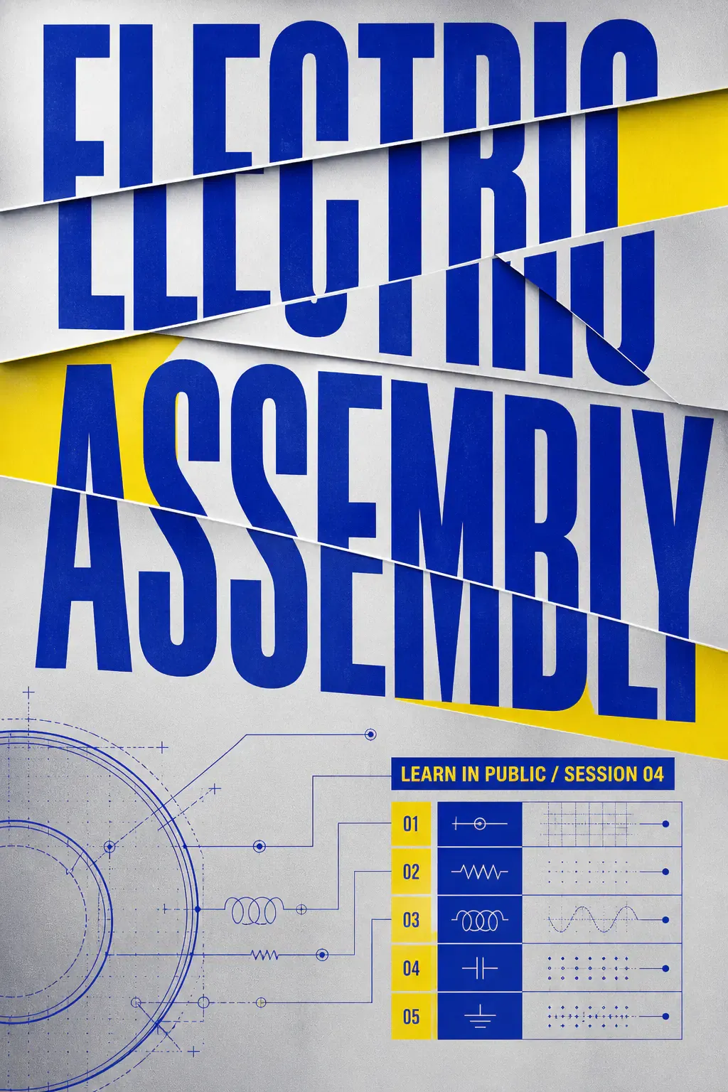 Electric Assembly Circuit Diagram Poster｜AI Image Generation Prompts