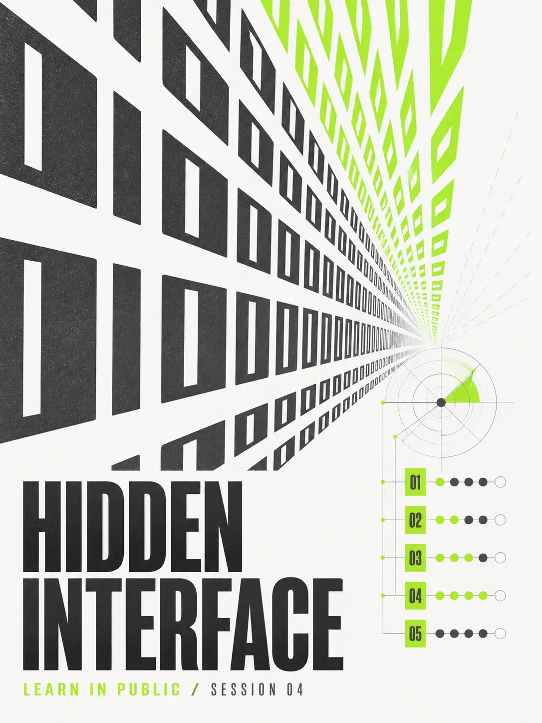 Hidden Interface Geometric Poster Design｜AI Image Generation Prompts