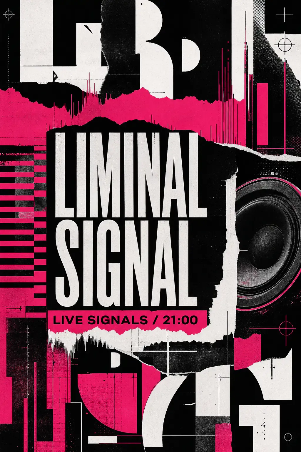 Liminal Signal Live Signals Event Poster｜AI Image Generation Prompts