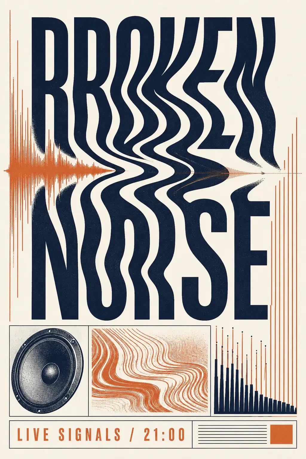 Broken Noise Live Signals Event Poster｜AI Image Generation Prompts
