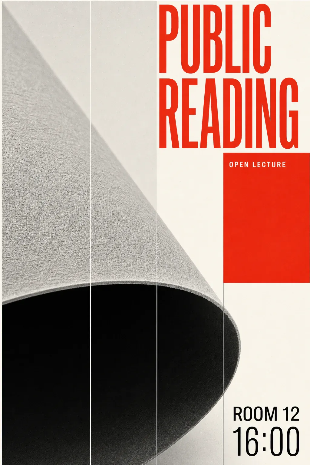 Public Reading Open Lecture Event Poster｜AI Image Generation Prompts