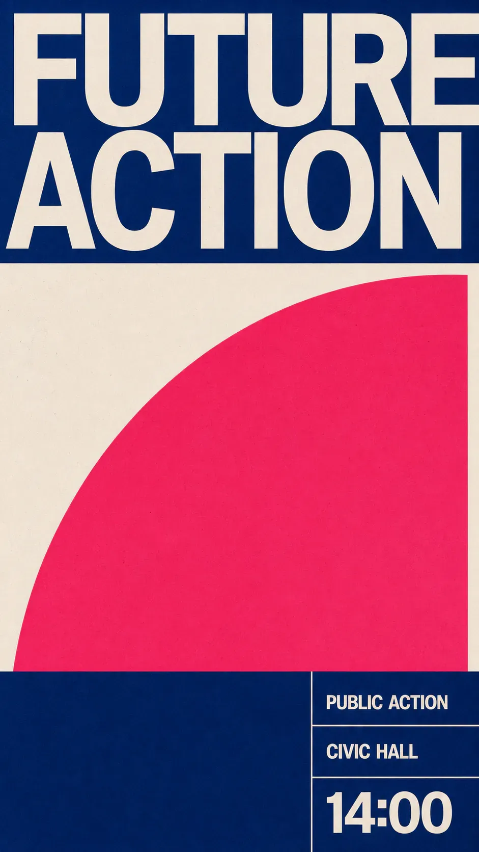 Future Action Public Event Poster｜AI Image Generation Prompts
