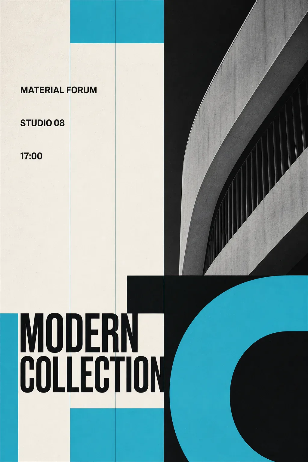 Modern Collection Material Forum Poster Design｜AI Image Generation Prompts