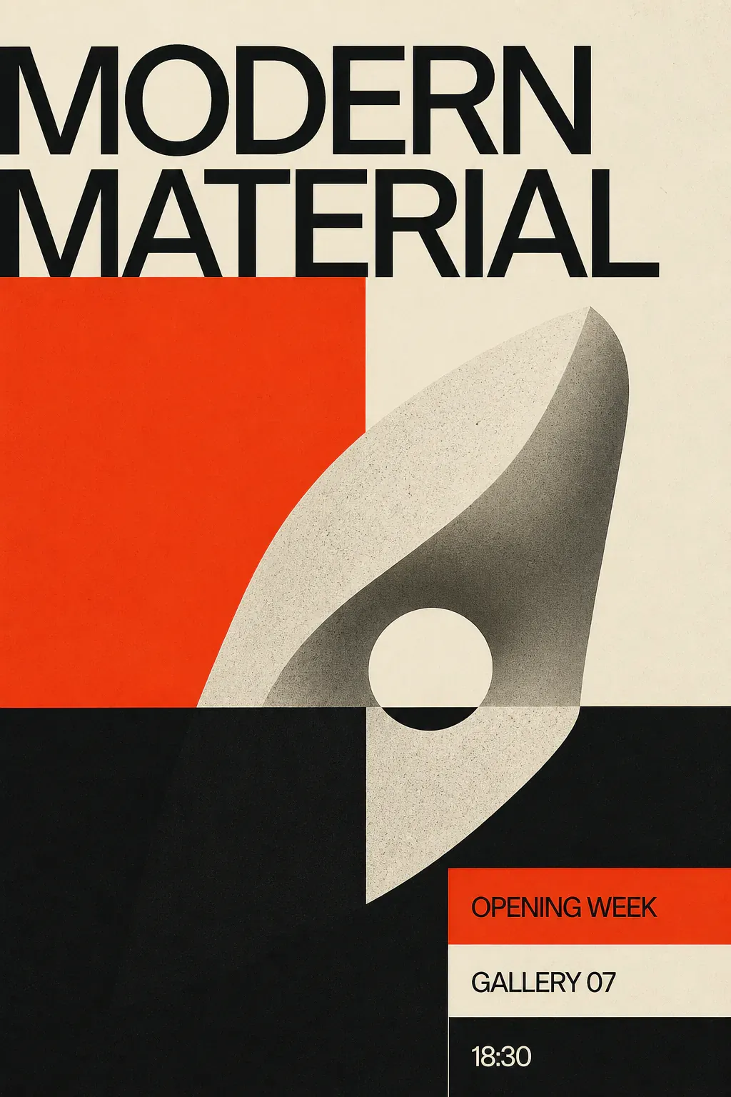 Modern Material Abstract Poster Design｜AI Image Generation Prompts