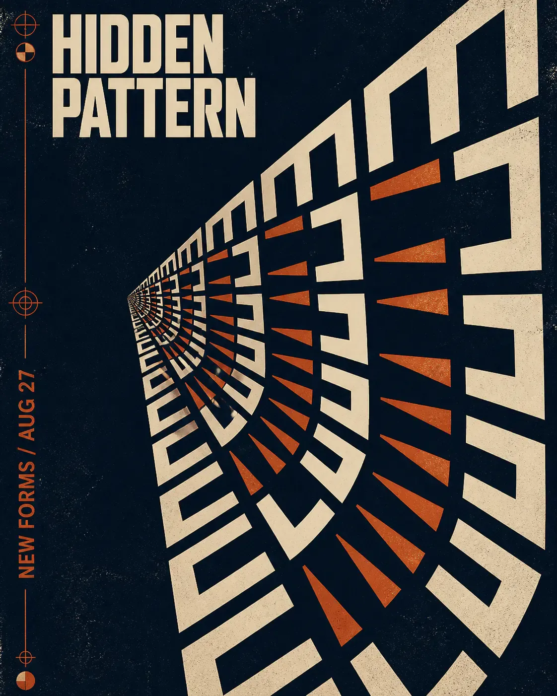 Hidden Pattern Retro Geometric Poster Design｜AI Image Generation Prompts