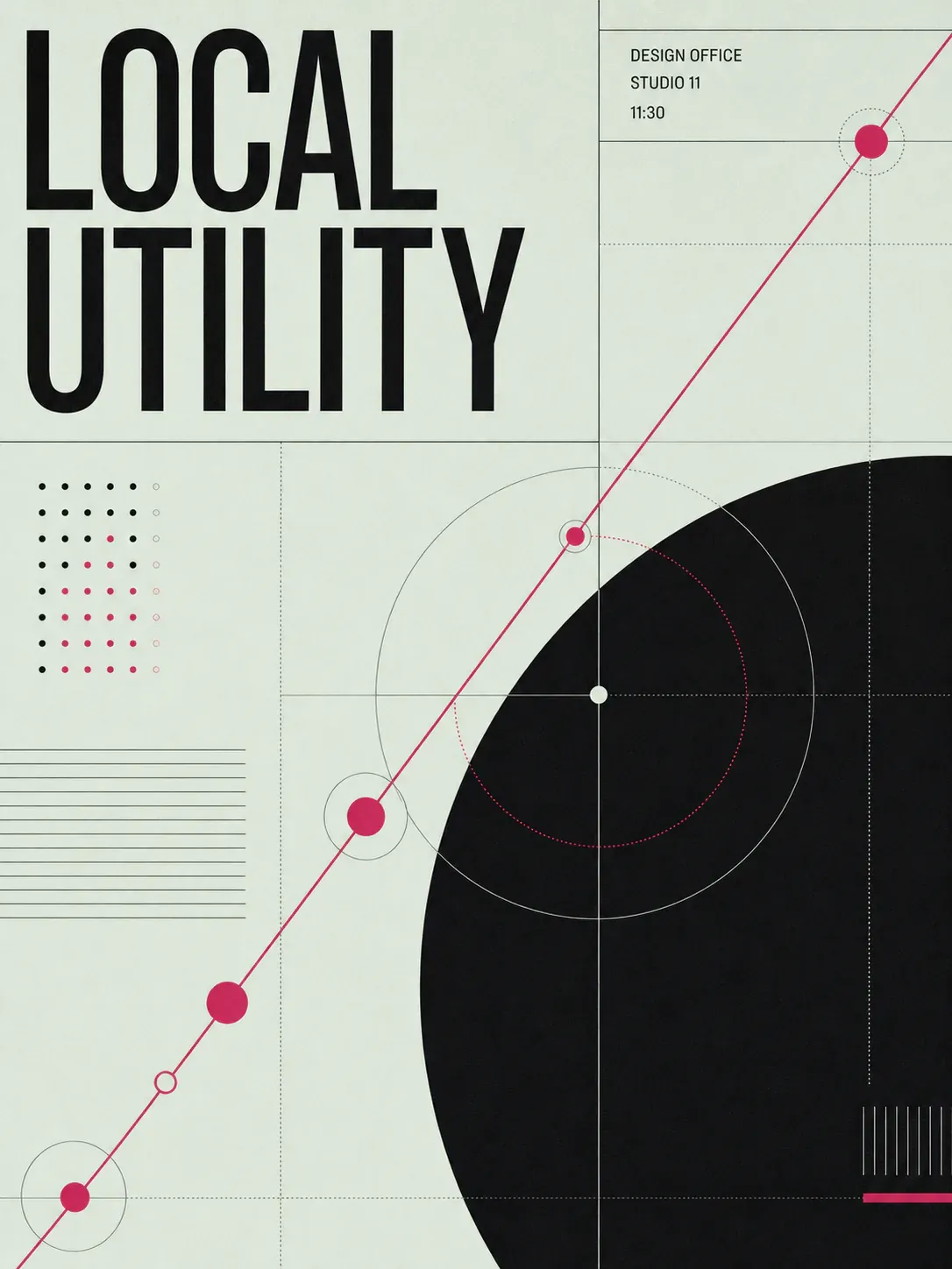 Local Utility Geometric Poster Design｜AI Image Generation Prompts