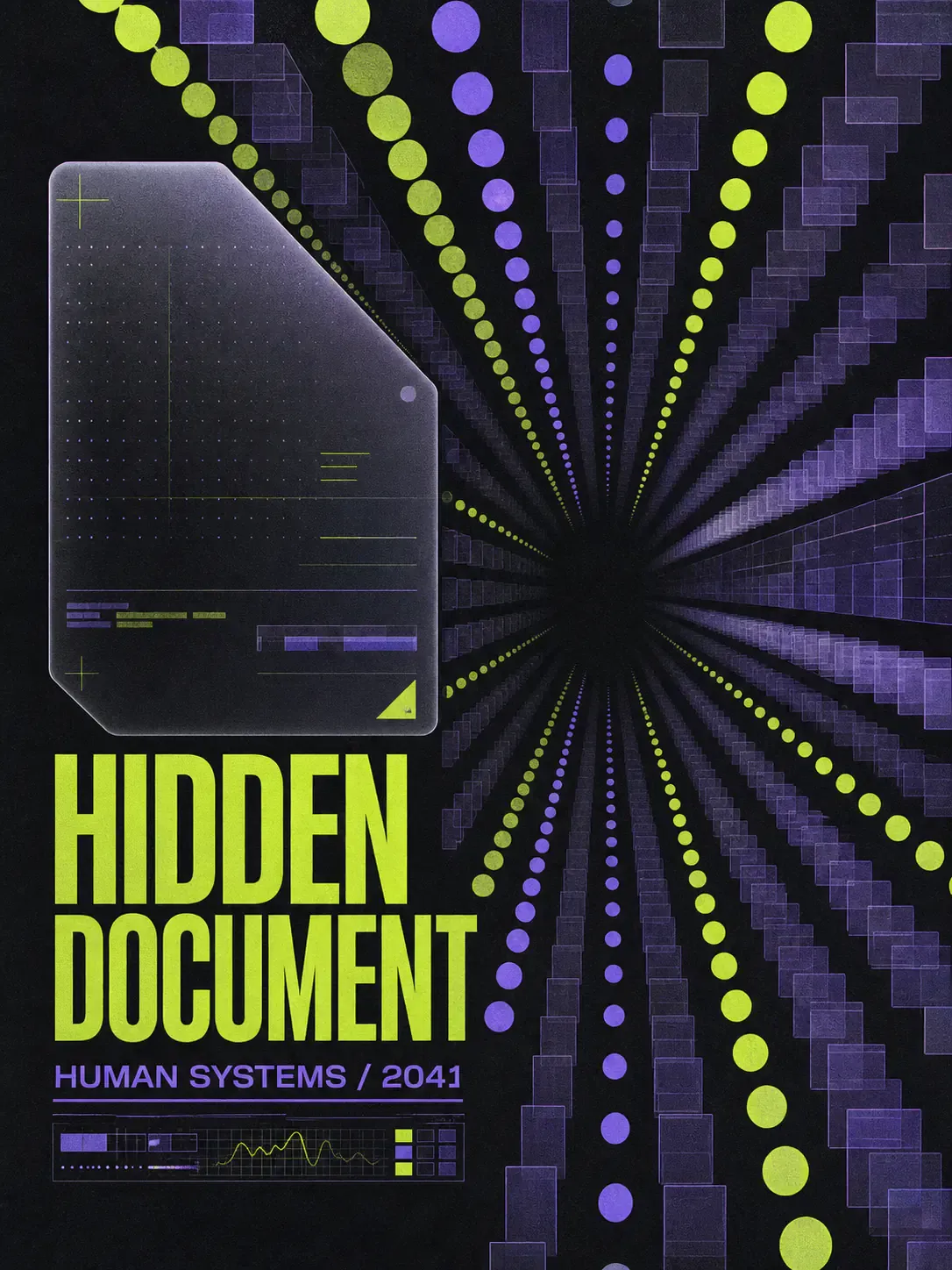 Hidden Document Human Systems 2041 Poster Art｜AI Image Generation Prompts