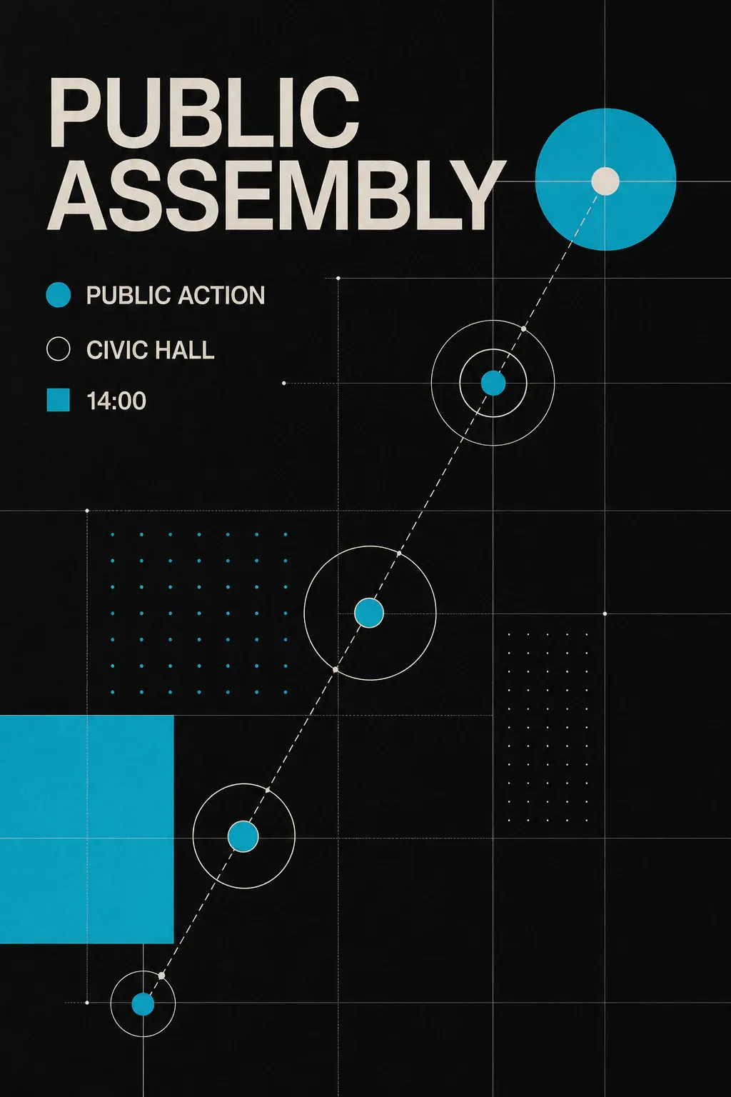 Public Assembly Event Poster Design｜AI Image Generation Prompts