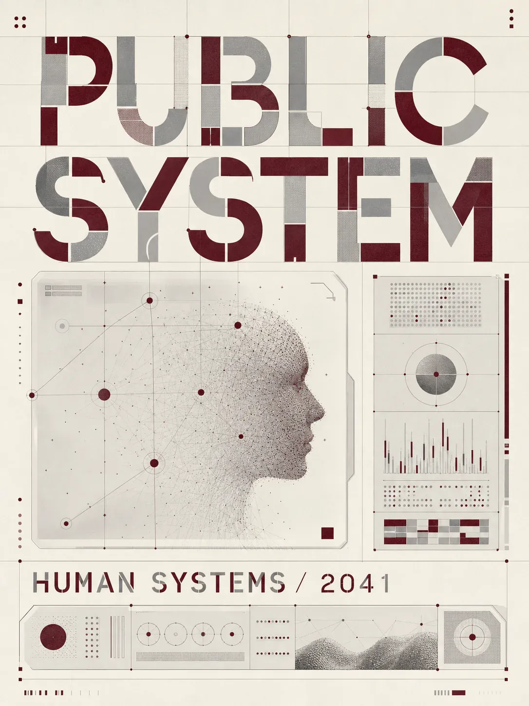 Public System Human Systems 2041 Poster Design｜AI Image Generation Prompts