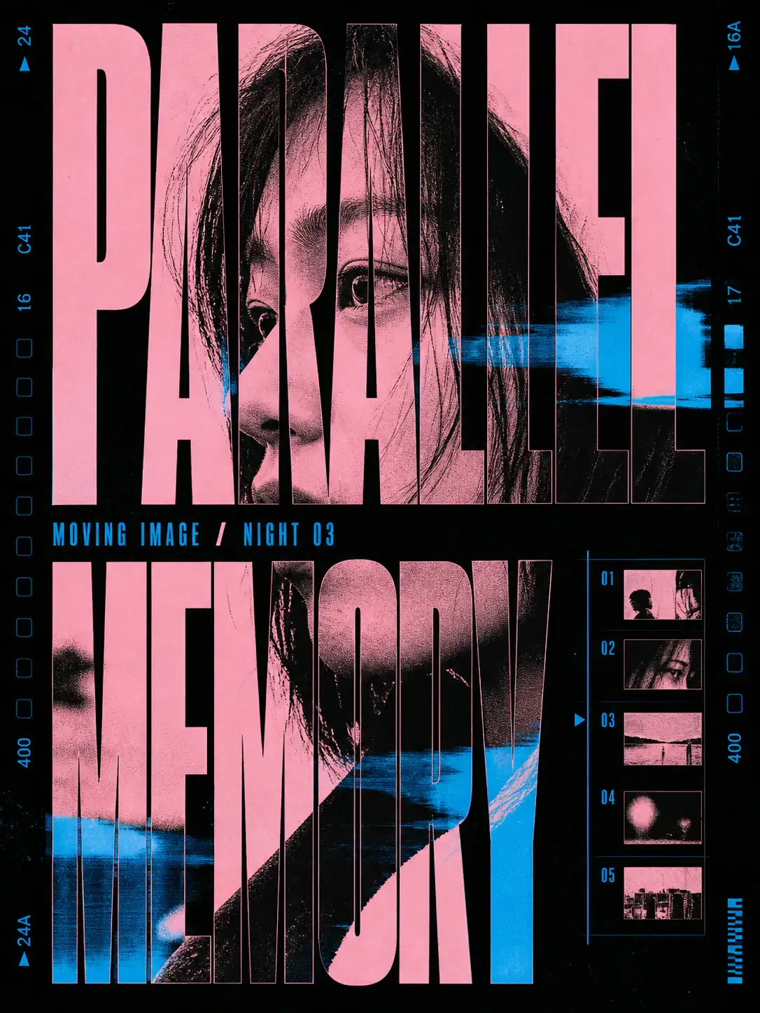 Parallel Memory Retro Poster Design with Glitch Effect｜AI Image Generation Prompts