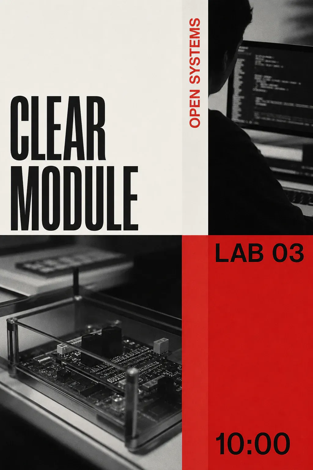 Clear Module Open Systems Lab 03 Poster Design｜AI Image Generation Prompts