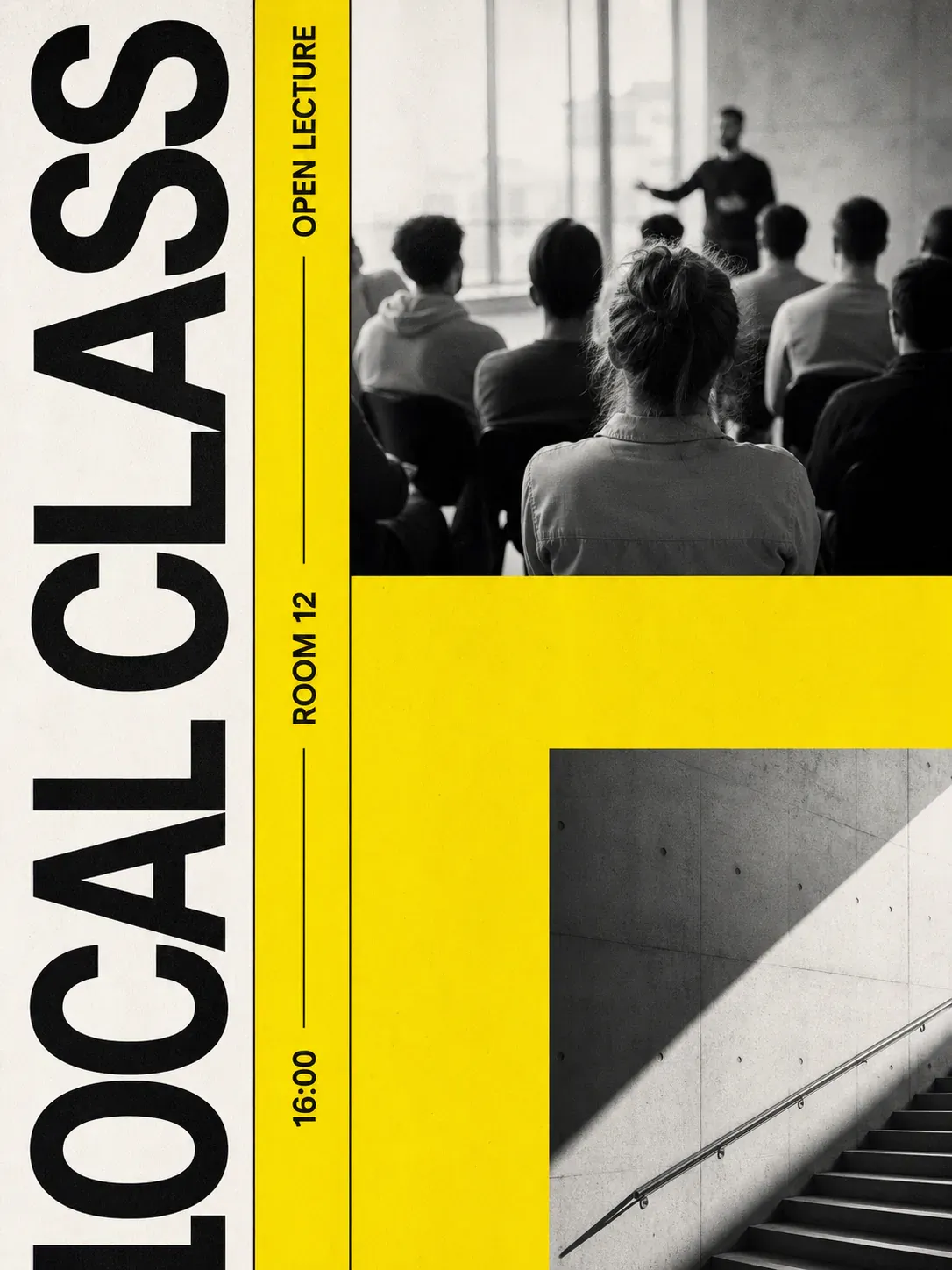 Local Class Open Lecture Event Poster｜AI Image Generation Prompts