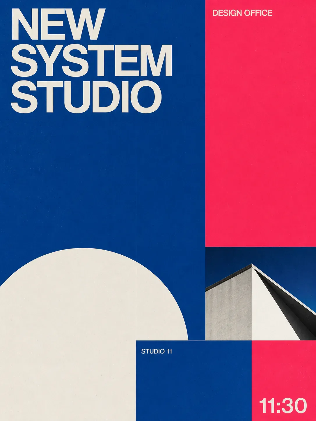 New System Studio Geometric Design Poster｜AI Image Generation Prompts