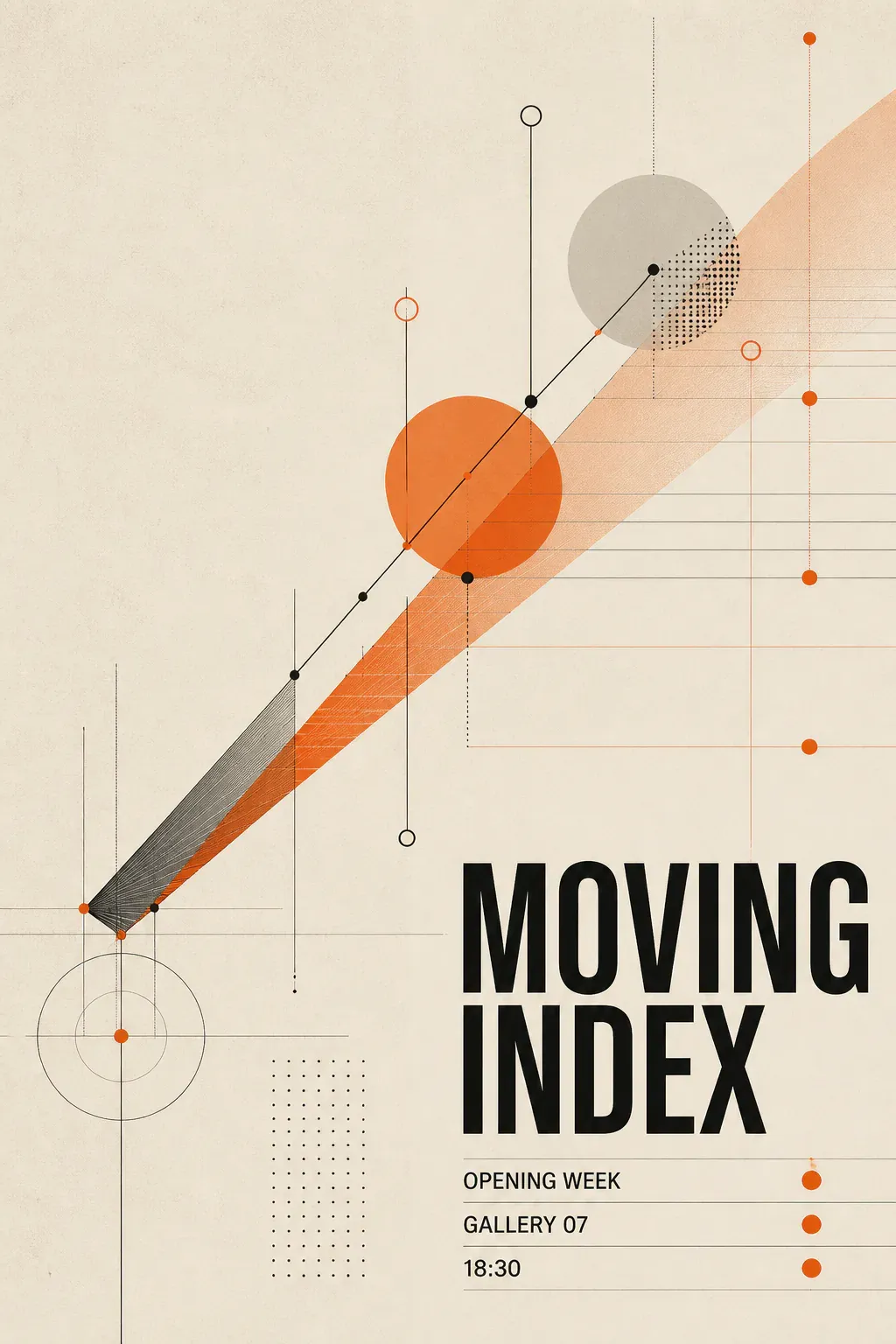Moving Index Abstract Geometric Poster｜AI Image Generation Prompts