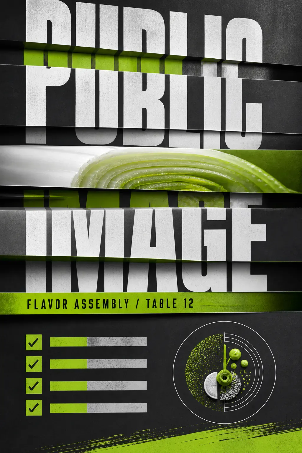 Public Image Flavor Assembly Table 12 Poster｜AI Image Generation Prompts