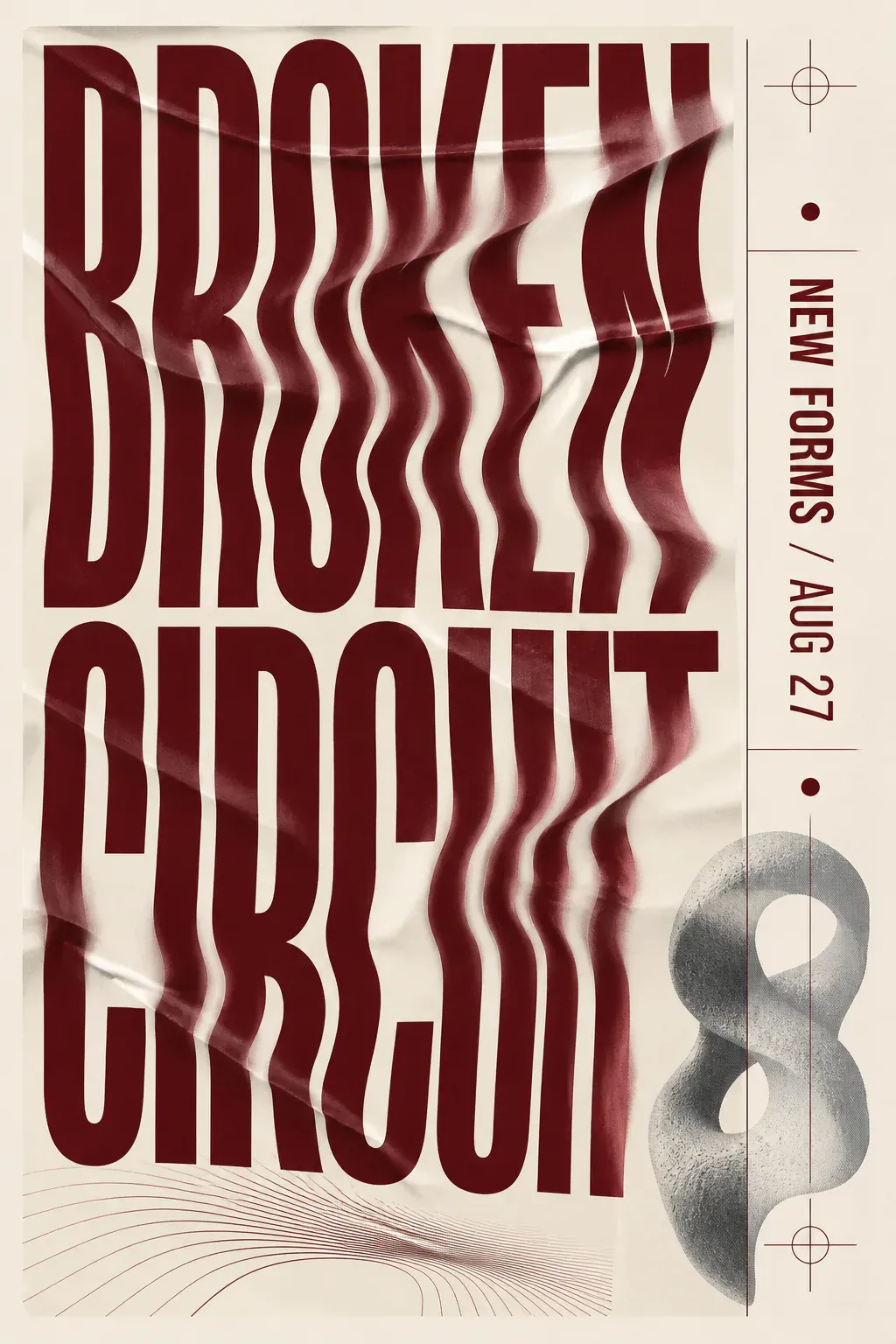 Broken Circuit New Forms Typography Poster｜AI Image Generation Prompts