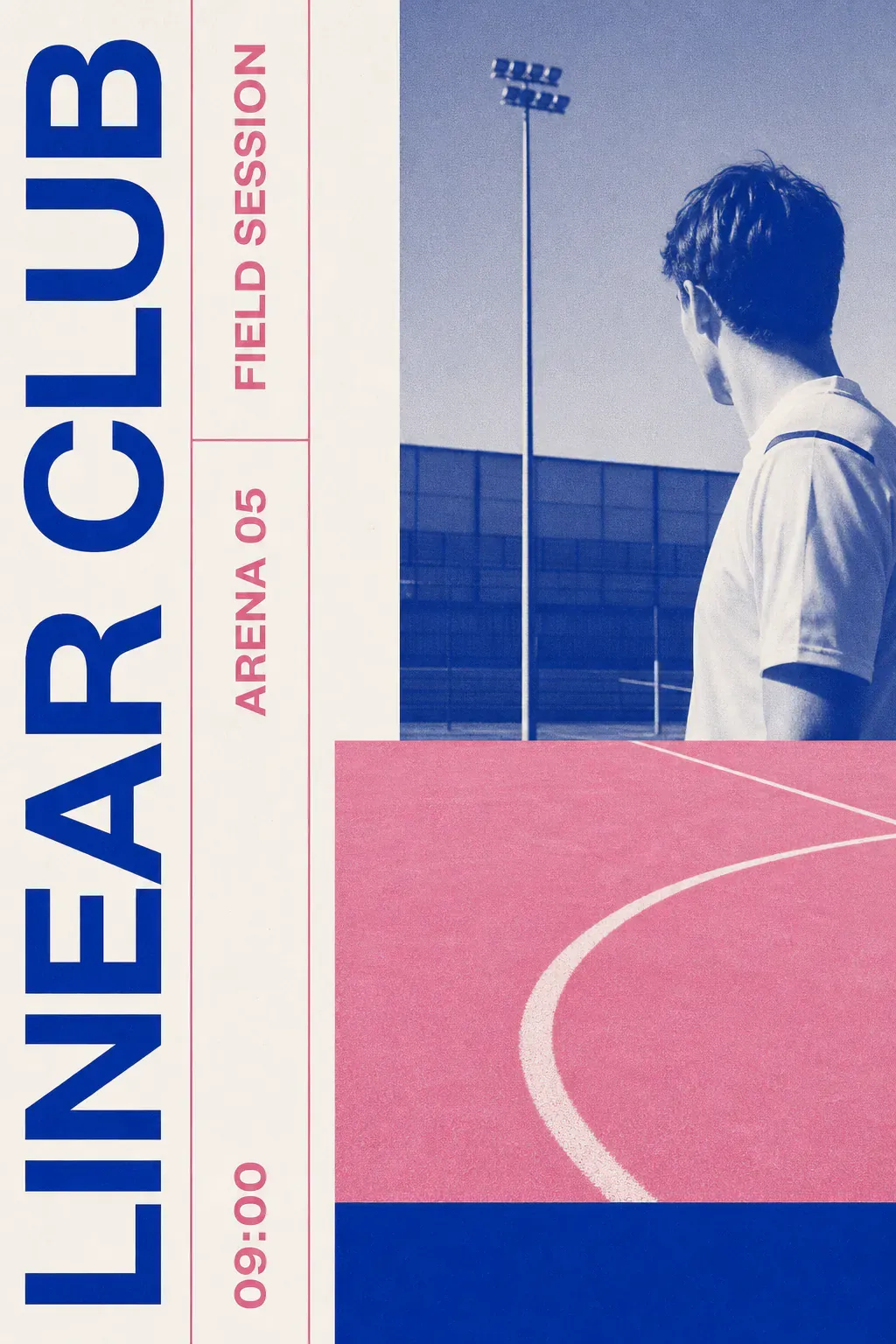 Linear Club Field Session Retro Poster｜AI Image Generation Prompts