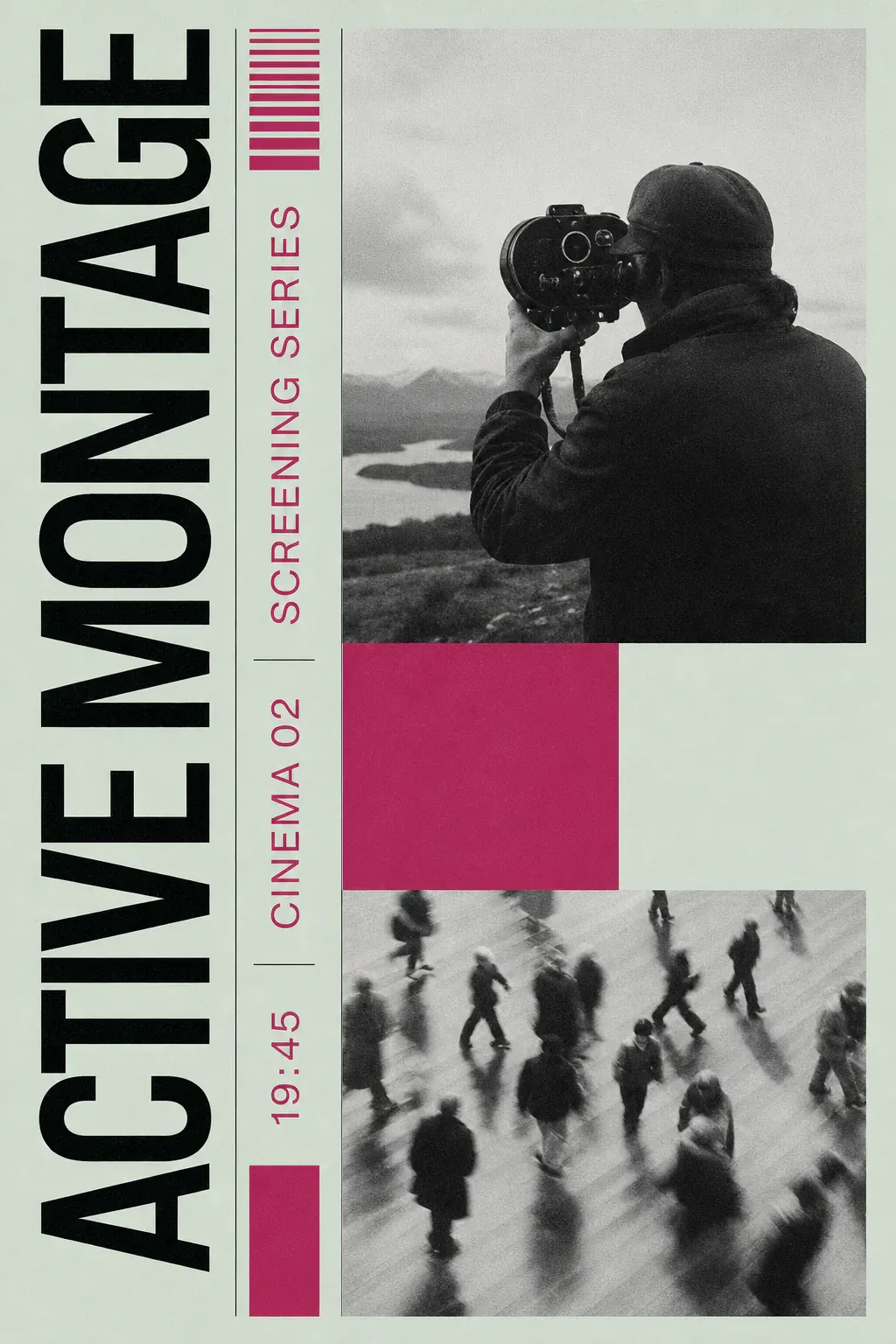 Active Montage Screening Series Cinema 02 Poster｜AI Image Generation Prompts