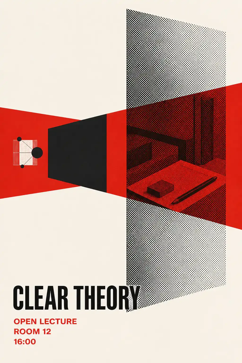 Clear Theory Open Lecture Event Poster｜AI Image Generation Prompts