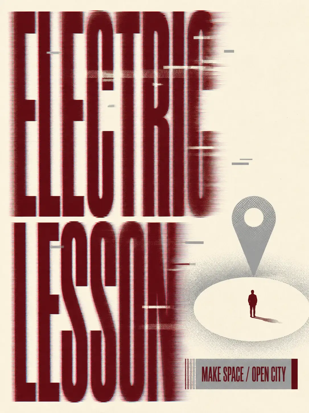Electric Lesson Glitch Typography Poster Design｜AI Image Generation Prompts