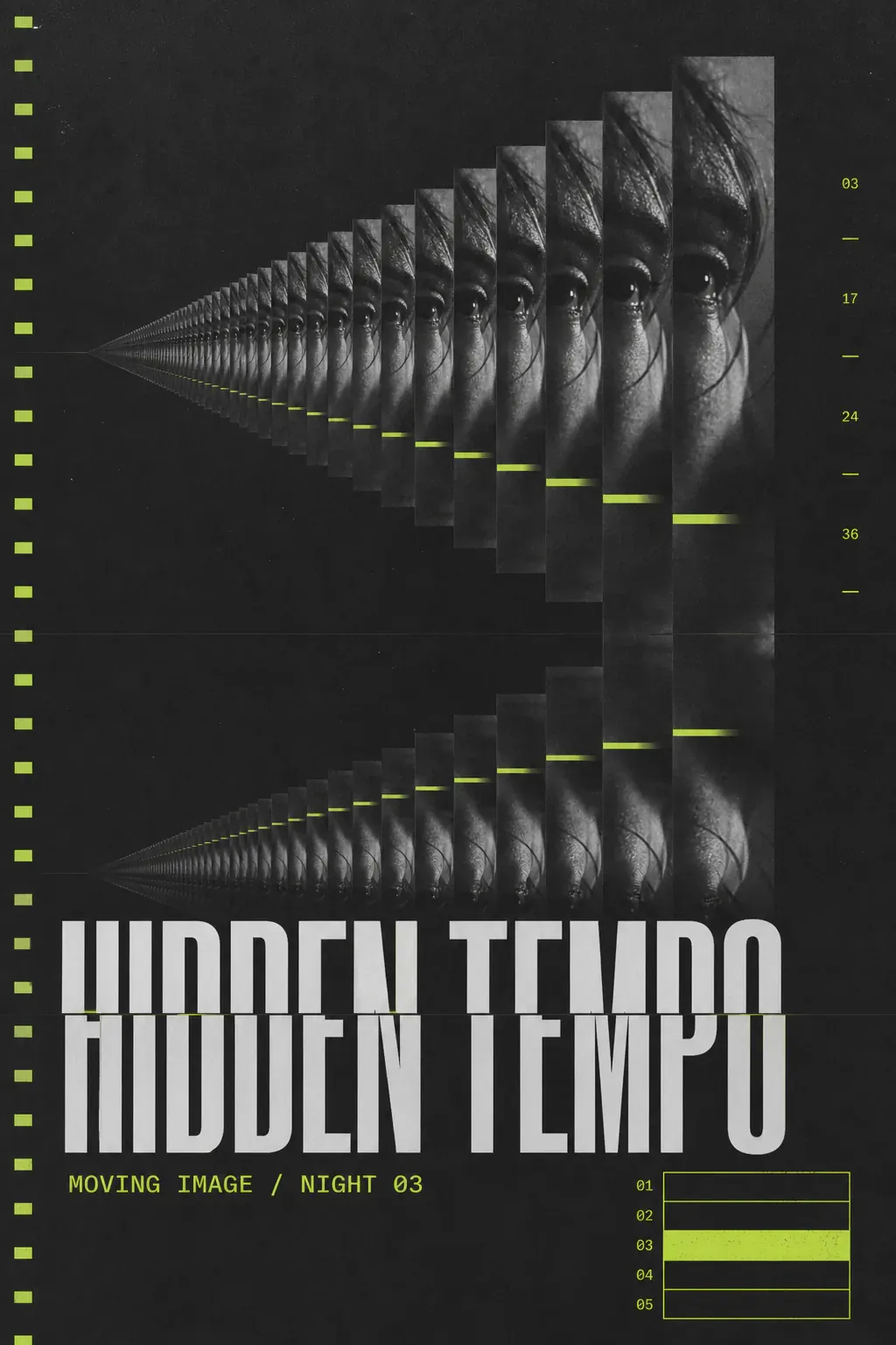 Hidden Tempo Moving Image Night 03 Poster｜AI Image Generation Prompts