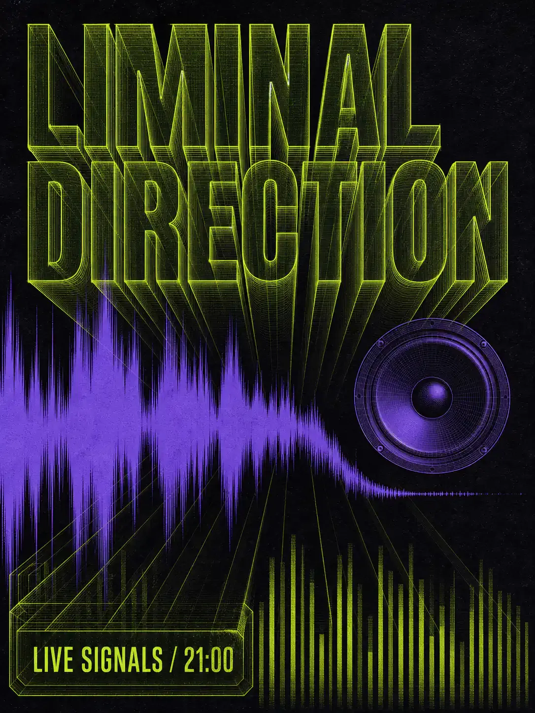 Liminal Direction Live Signals Music Event Poster｜AI Image Generation Prompts