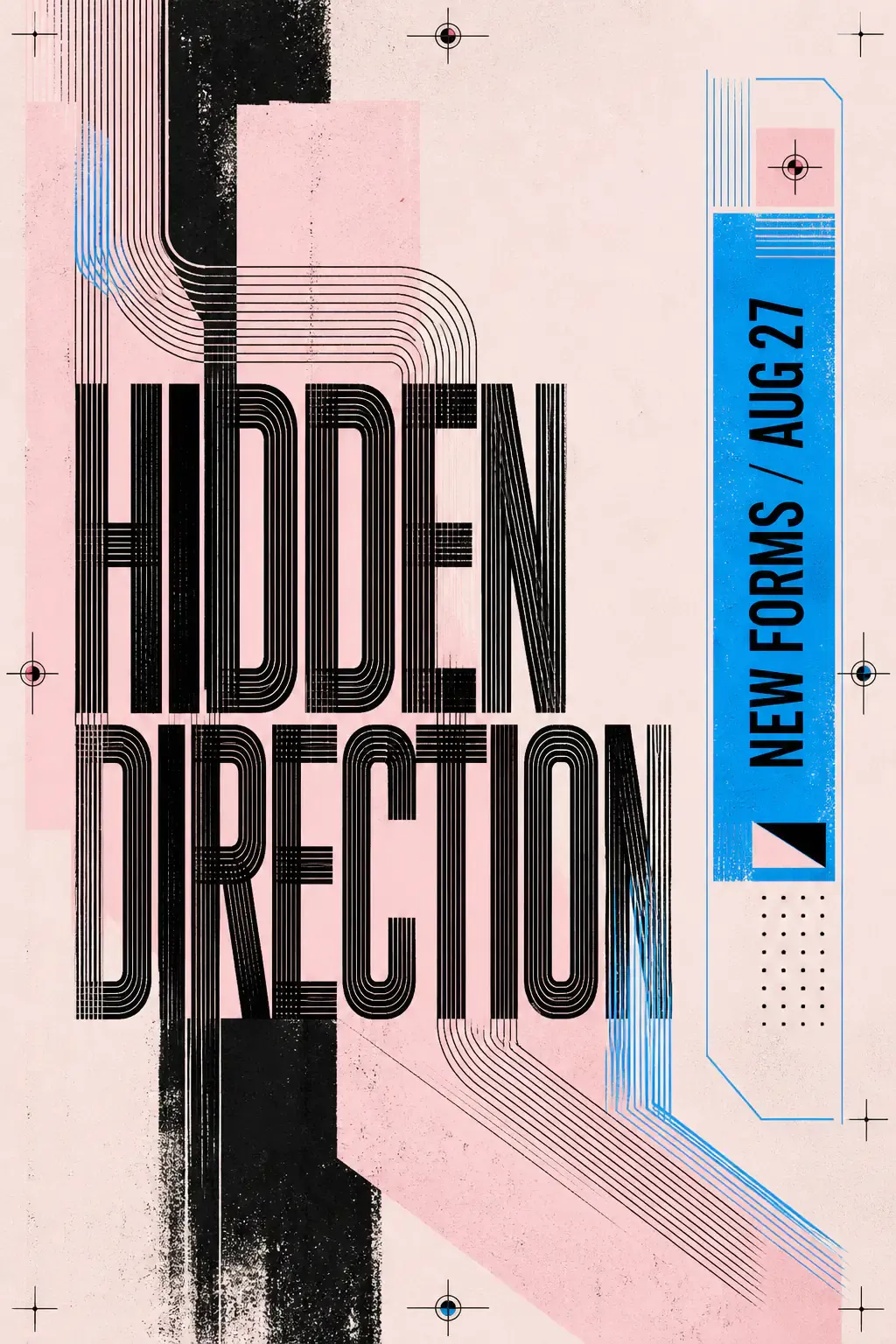 Hidden Direction Geometric Typography Poster Design｜AI Image Generation Prompts