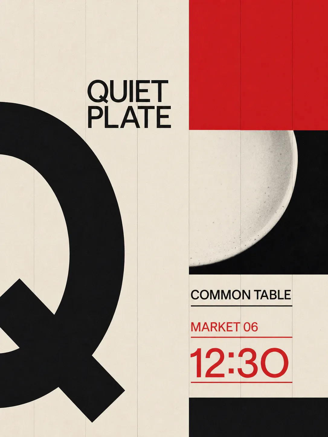 Quiet Plate Common Table Market Poster Design｜AI Image Generation Prompts