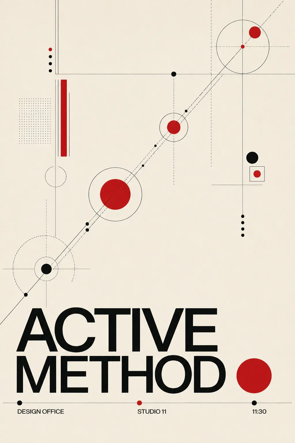 Active Method Geometric Design Poster｜AI Image Generation Prompts
