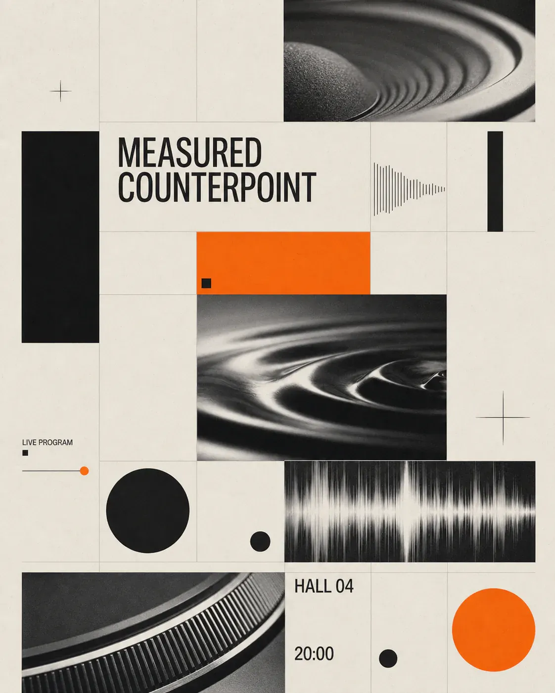 Measured Counterpoint Live Program Poster Design｜AI Image Generation Prompts
