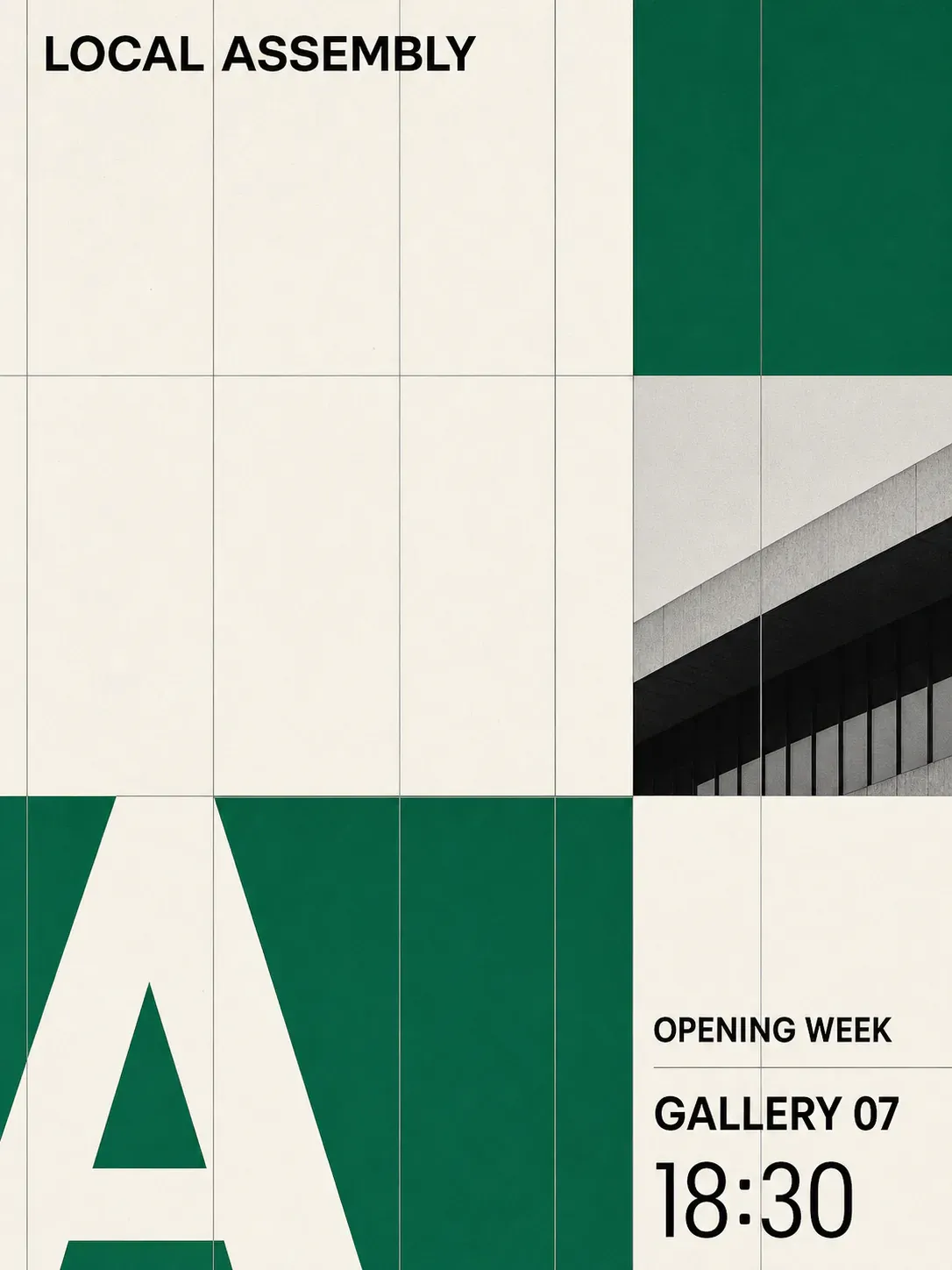 Local Assembly Gallery Opening Week Poster｜AI Image Generation Prompts