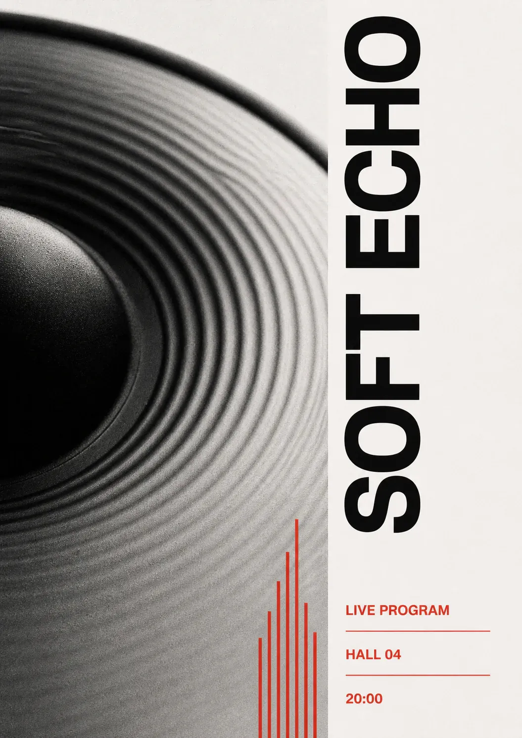 Soft Echo Live Program Concert Poster Design｜AI Image Generation Prompts
