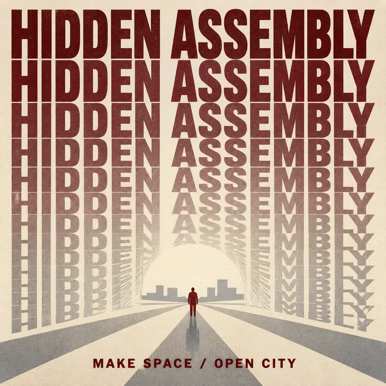Hidden Assembly Typography Tunnel Art Illustration｜AI Image Generation Prompts