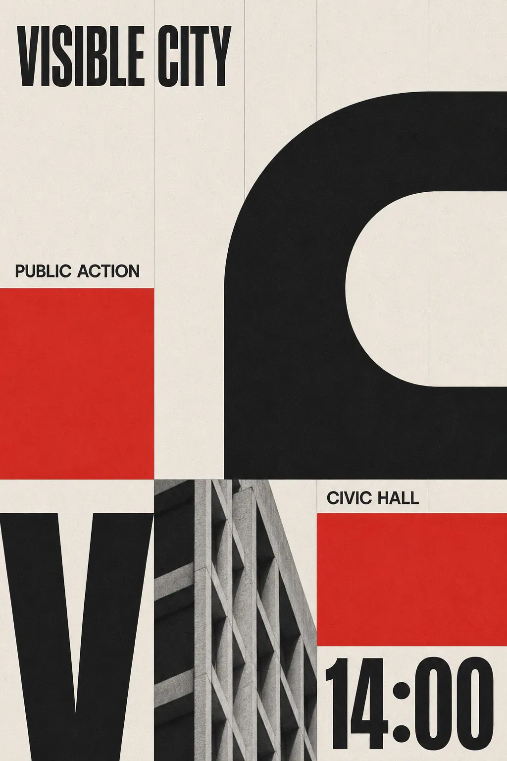 Visible City Public Action Event Poster｜AI Image Generation Prompts