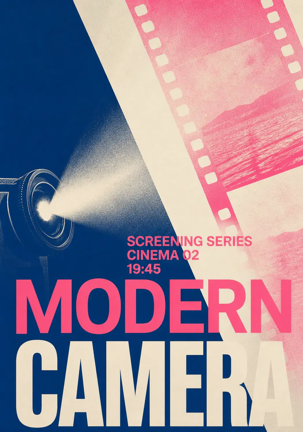 Modern Camera Screening Series Cinema Poster｜AI Image Generation Prompts