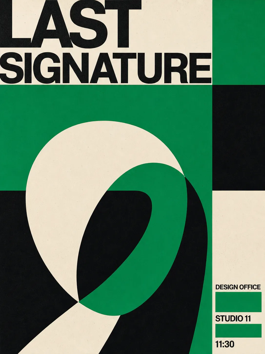 Last Signature Graphic Design Poster Studio 11｜AI Image Generation Prompts