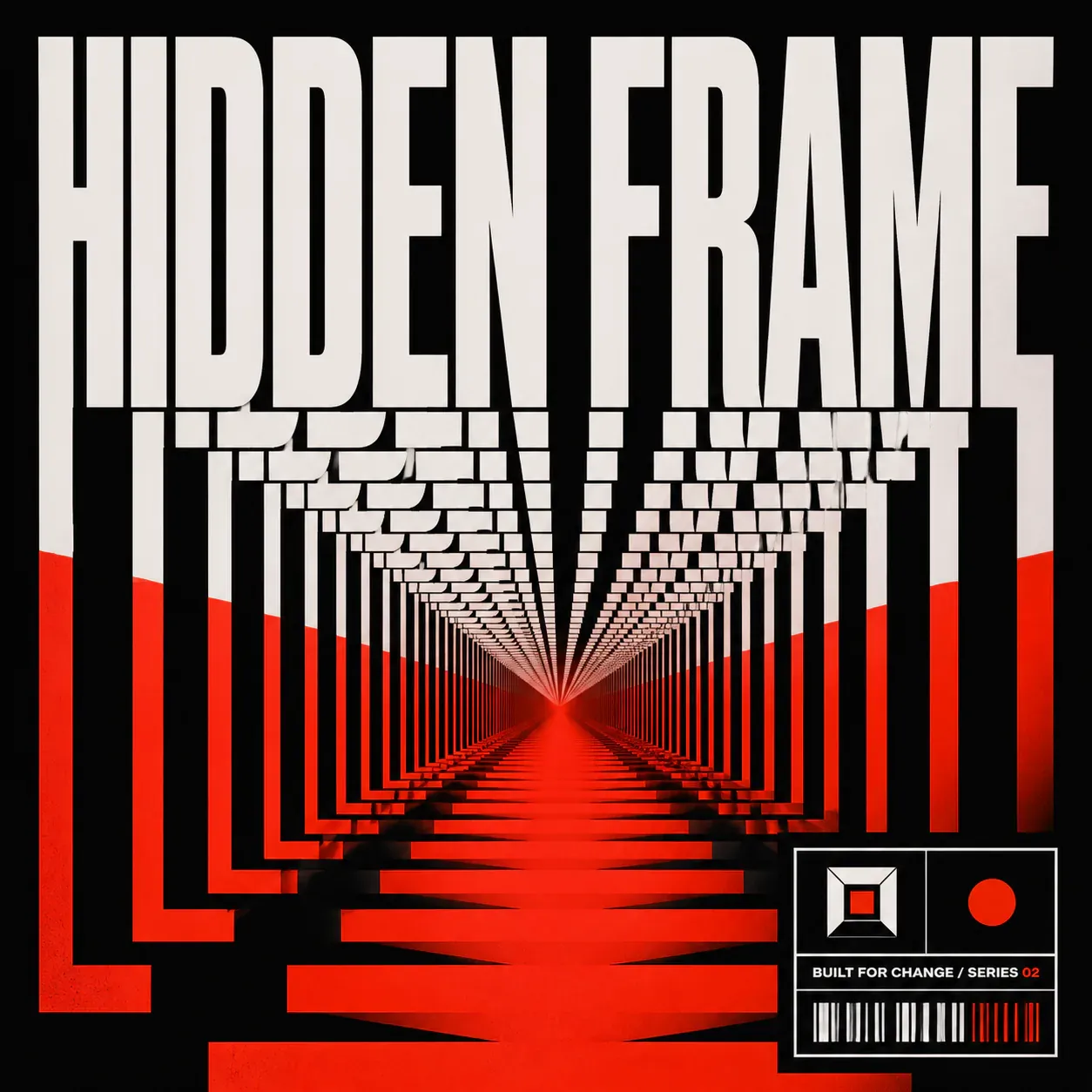 Hidden Frame Geometric Tunnel Art Poster｜AI Image Generation Prompts