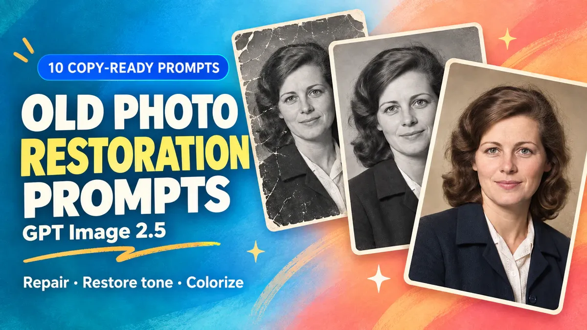 10の古い写真修復のヒント：GPT画像2.5