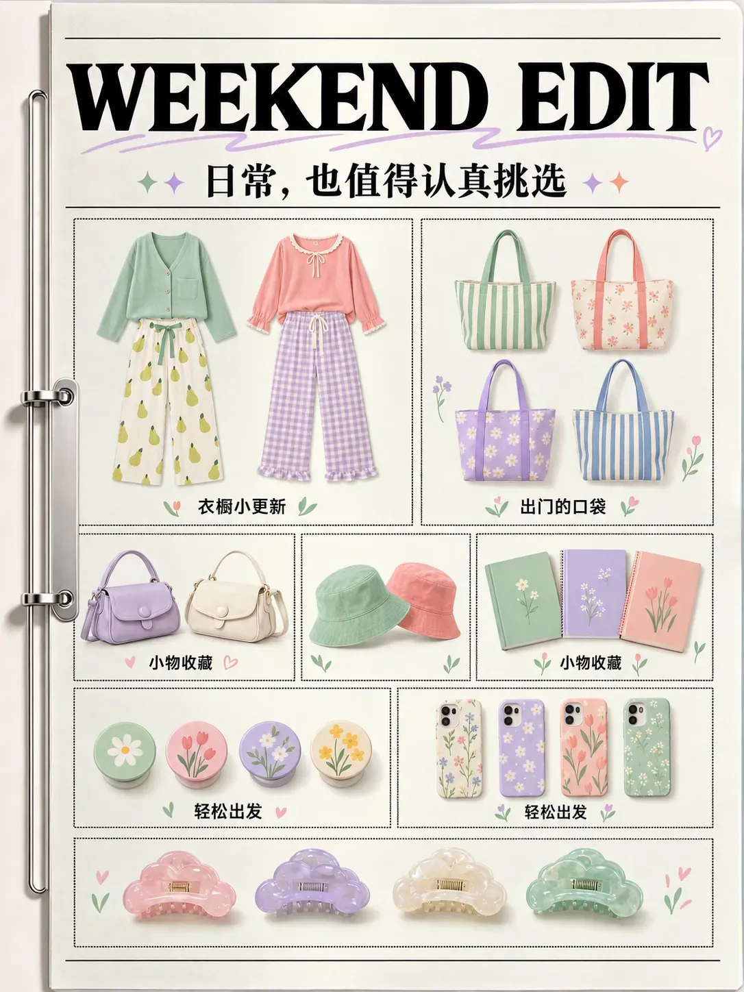 Edición de fin de semana: moda pastel y accesorios adorables | Prompts para la generación de imágenes por IA