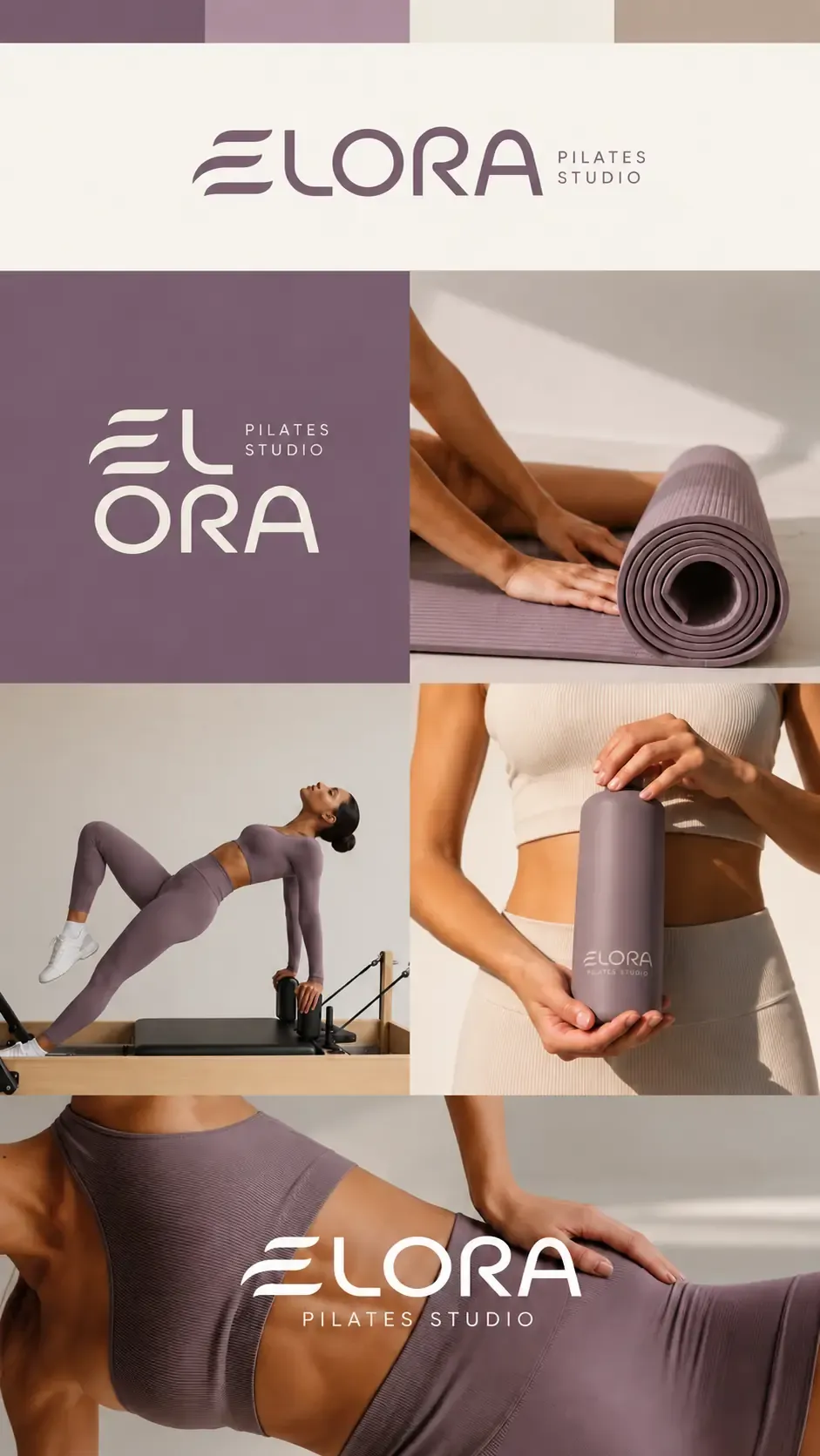 Elora Pilates Studio Brand Identity and Logo Design｜AI Image Generation Prompts