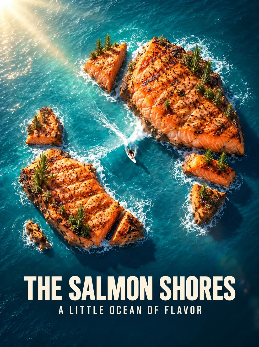 Las orillas de salmón: Islas de salmón a la parrilla | Sugerencias para la generación de imágenes por IA