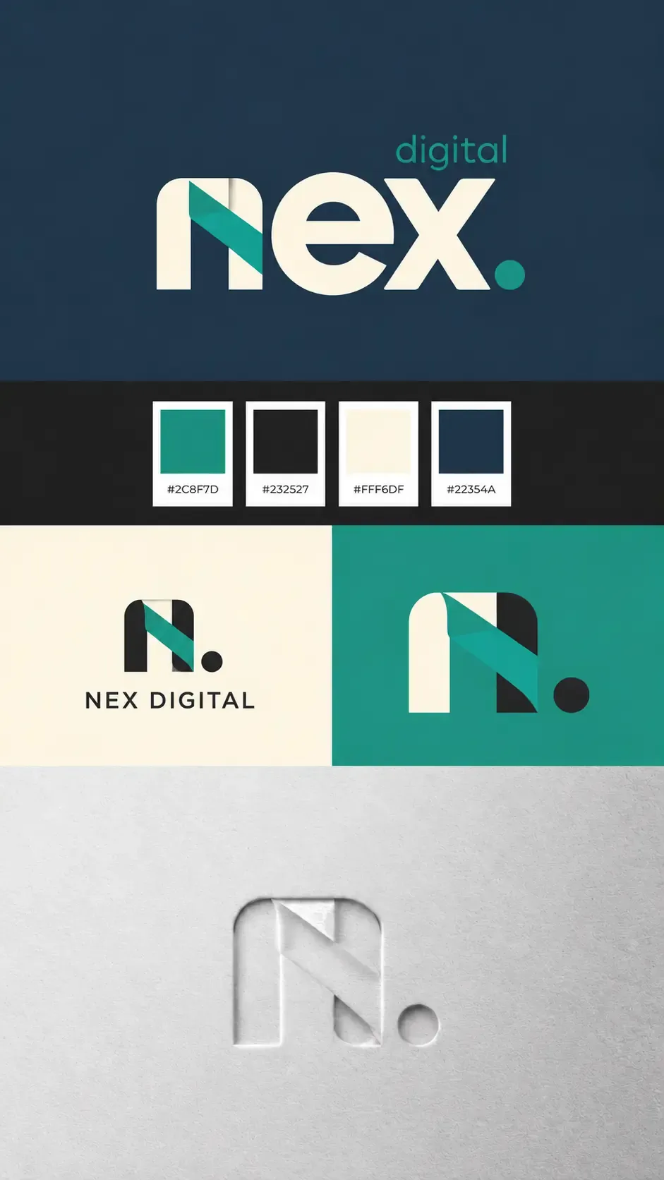 Identidad de marca y diseño de logotipo digital Nex | Prompts para la generación de imágenes con IA