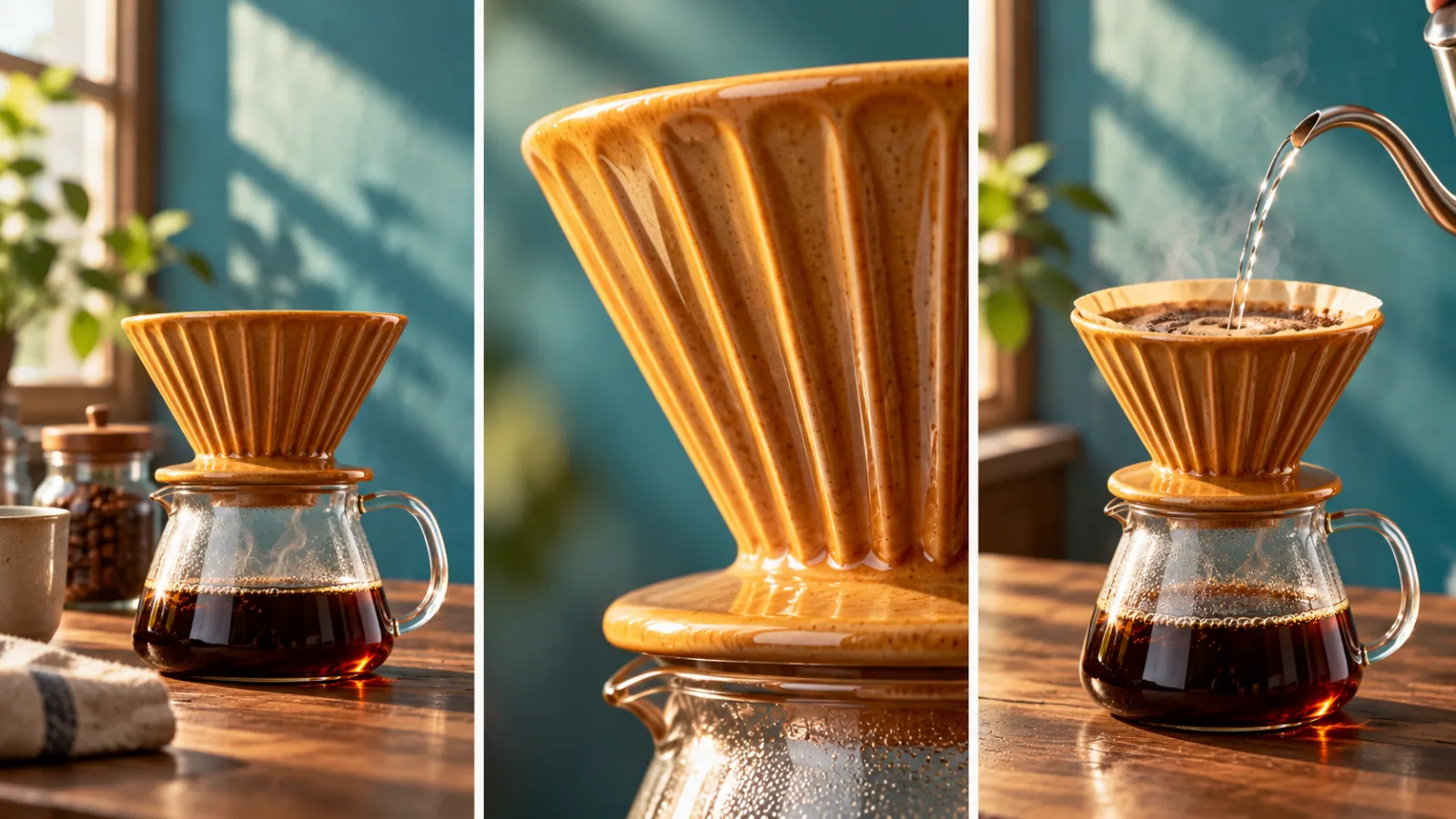 Context, ceramic detail, and pouring concepts for the same dripper
